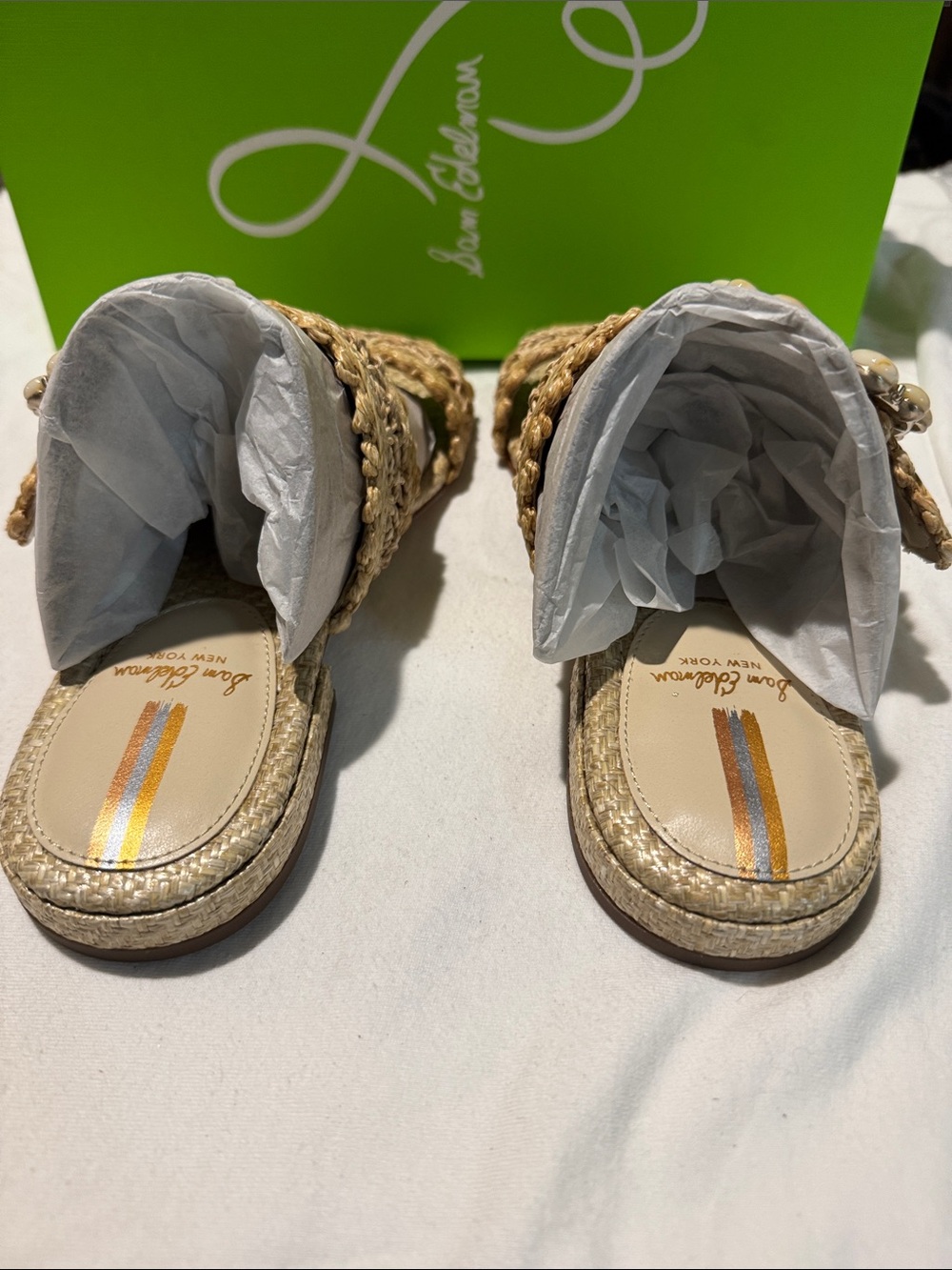 NIB Sam Edelman raffia sandals size 7. - Picture 3 of 4